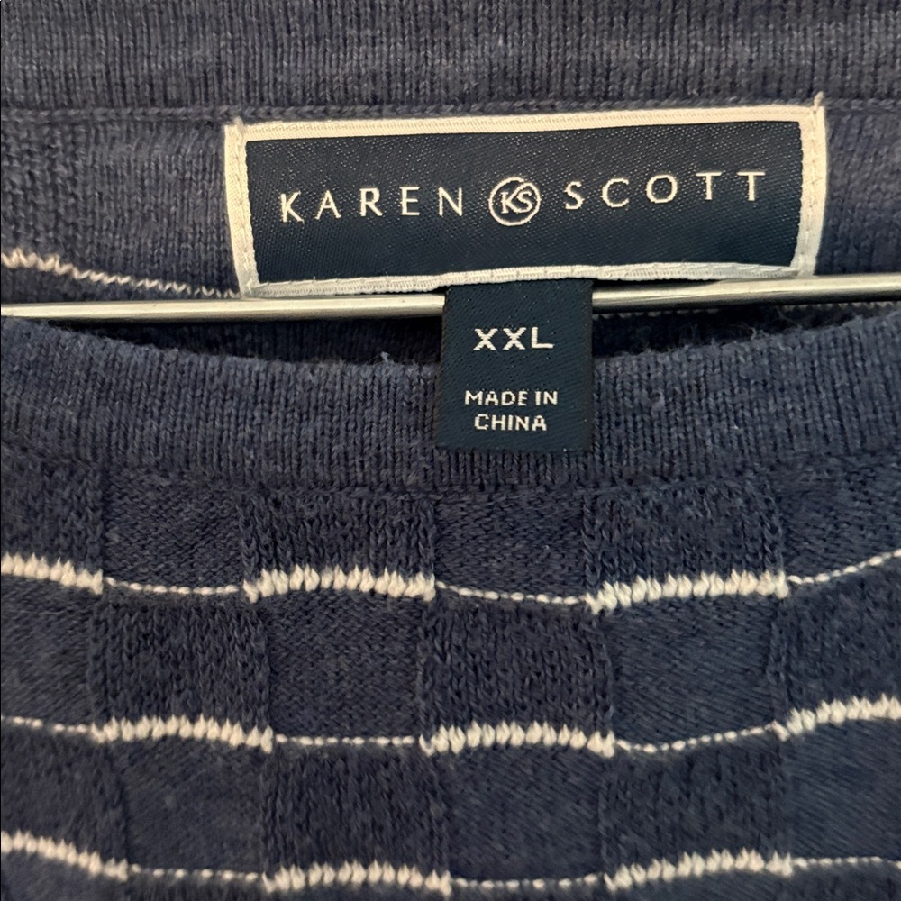 Karen Scott Long Sleeve Crew Neck Sweater XXL Blue - Picture 4 of 5
